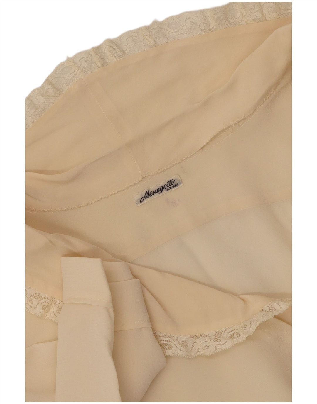 Vintage γυναικείο κοντομάνικο μπλούζα UK 14 Medium Off White