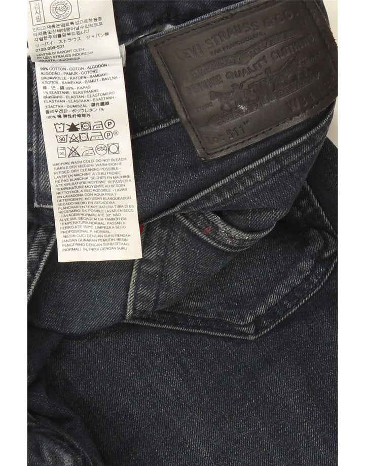 Levi's Mens 511 Slim Jeans W31 L32 Navy Blue Cotton