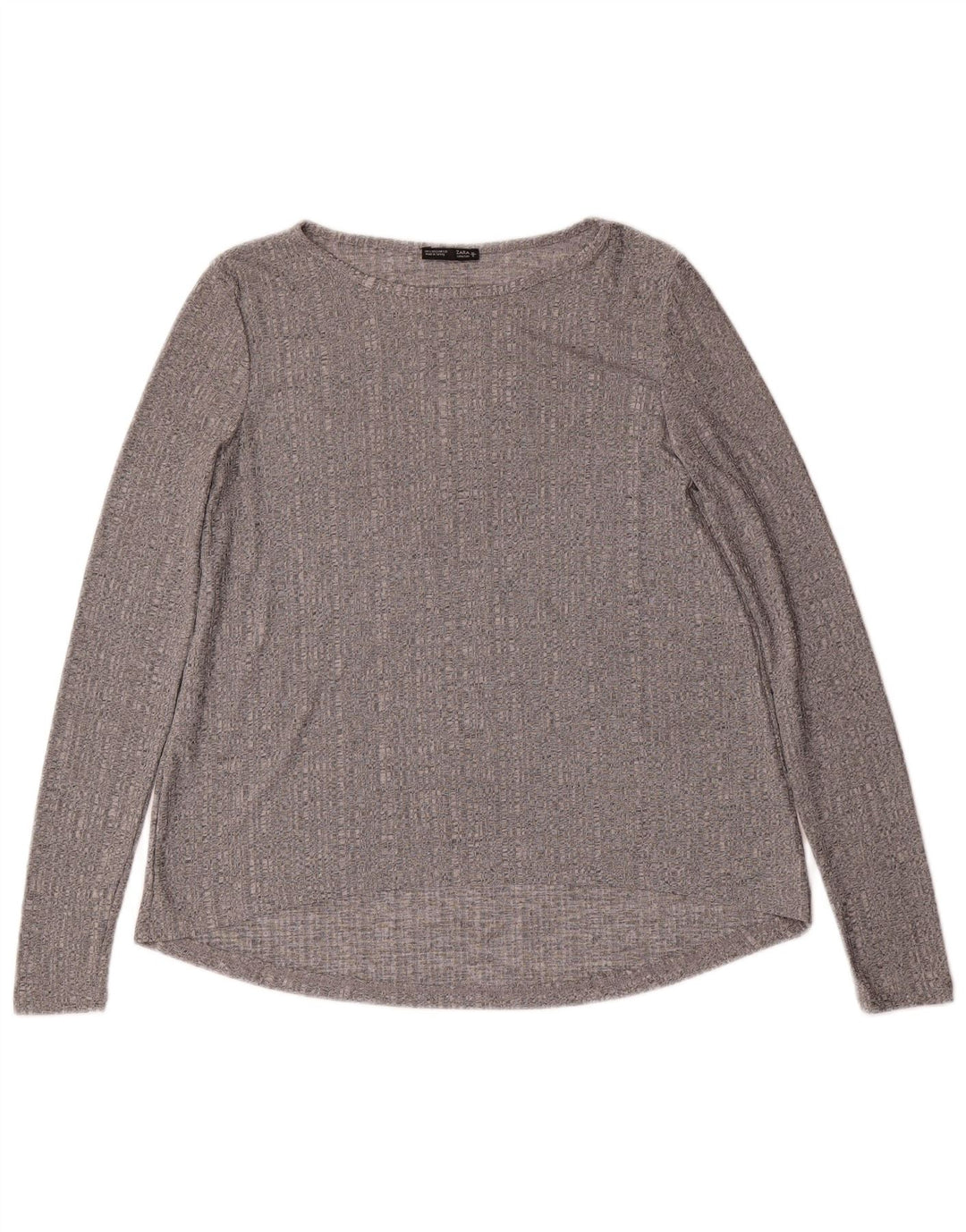 Zara γυναικείο τοπ μακρυμάνικο UK 10 Small Grey Flecked
