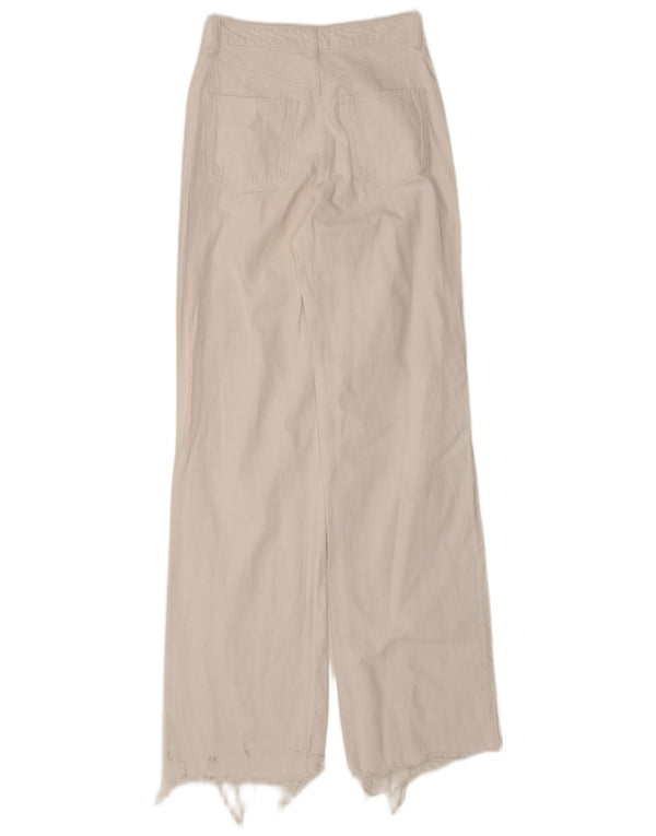 Zara Γυναικείο Ψηλόμεσο Φαρδύ Τζιν EU 36 XS W26 L34 Λευκό