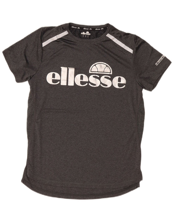 Ανδρικό γραφικό μπλουζάκι Ellesse Slim Fit Top Small Grey Polyester
