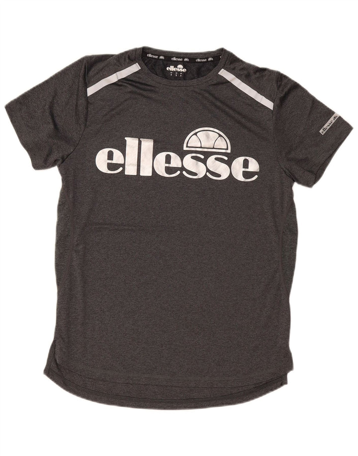 Ανδρικό γραφικό μπλουζάκι Ellesse Slim Fit Top Small Grey Polyester