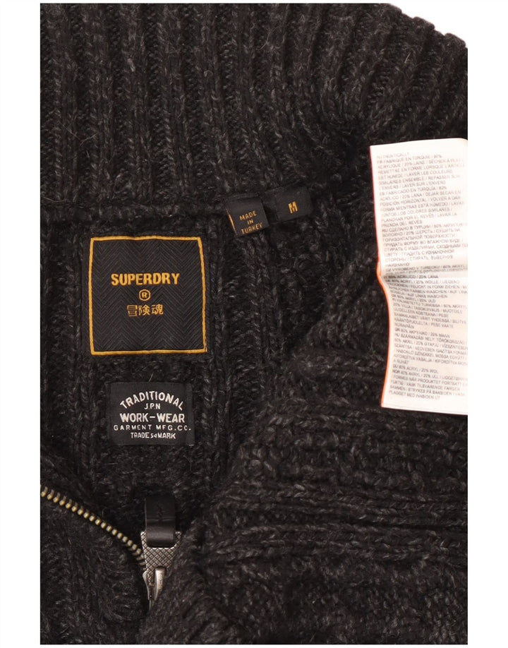 Ανδρικό πουλόβερ με φερμουάρ Superdry Ακρυλικό μεσαίο γκρι