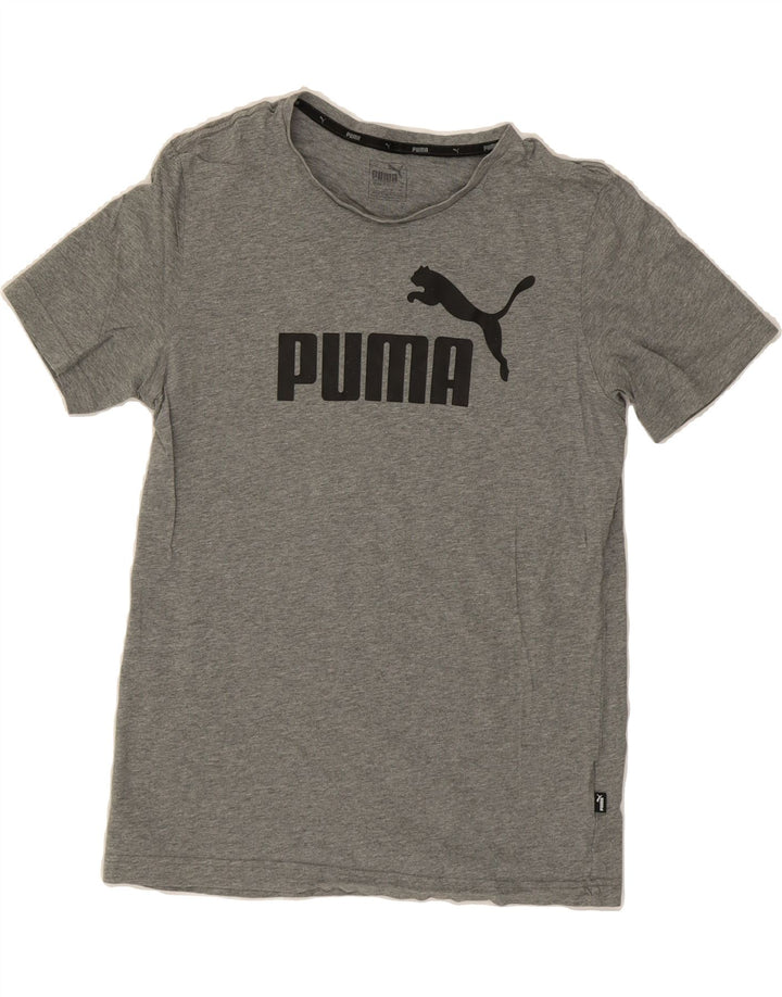 PUMA Mens Graphic T-Shirt Top Medium Grey Cotton Vintage Puma and Second-Hand Puma from Messina Hembry 