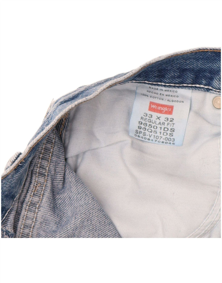 Ανδρικό τζιν WRANGLER Regular Fit ίσιο W33 L32 Μπλε βαμβακερό