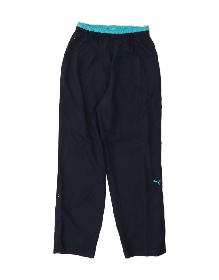 PUMA Womens Tracksuit Trousers UK 10 Small Navy Blue Polyester Vintage Puma and Second-Hand Puma from Messina Hembry 