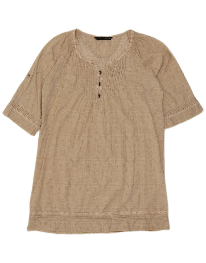 Zara Γυναικείο Υπερμεγέθη Φόρεμα Σκηνής UK 10 Small Beige