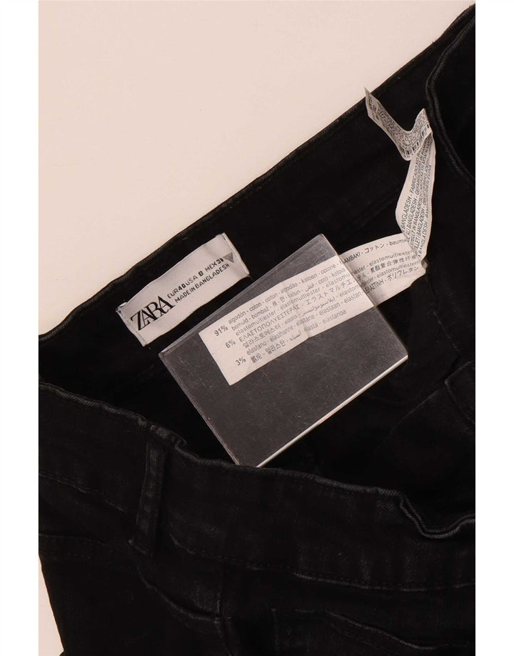 Zara Γυναικείο Slim Jeans EU 40 Medium W30 L28 Μαύρο βαμβακερό