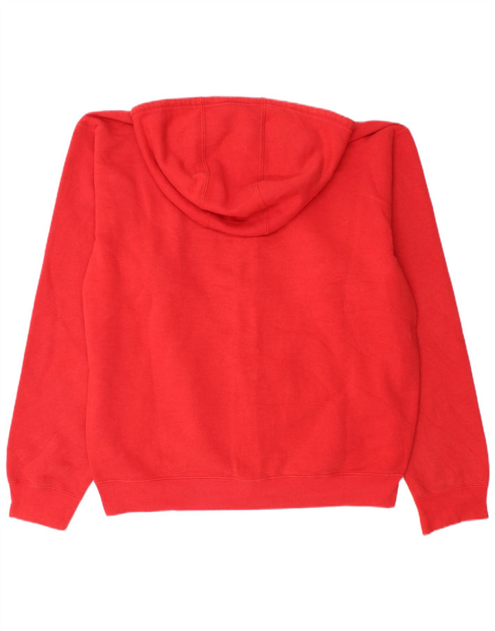 RUSSELL ATHLETIC Ανδρικό πουλόβερ με κουκούλα με φερμουάρ μεγάλο κόκκινο βαμβακερό