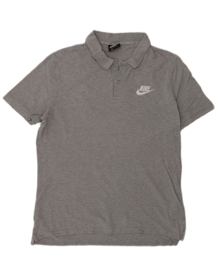 Ανδρικό μπλουζάκι πόλο Nike, μεγάλο γκρι βαμβακερό