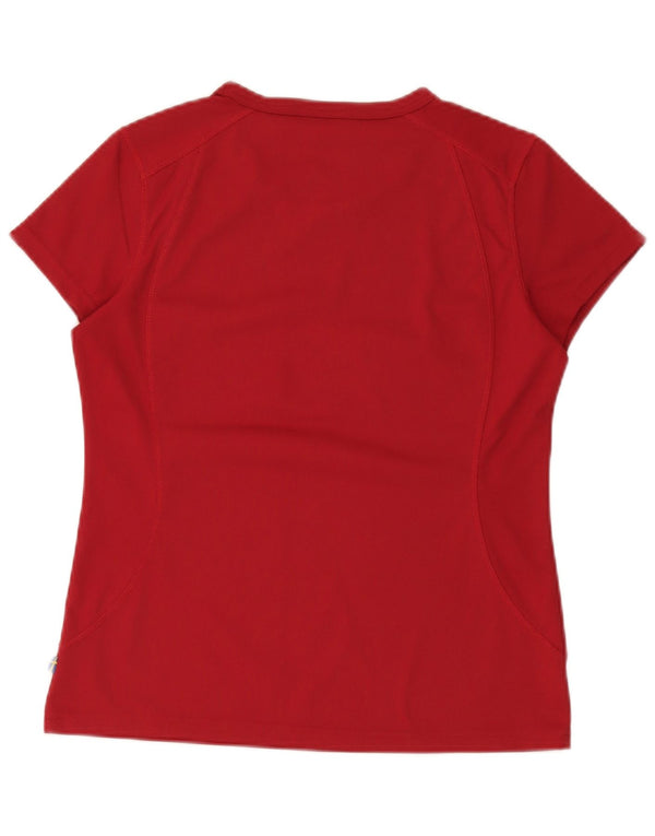 Γυναικείο T-Shirt Fjall Raven Top UK 14 Medium Burgundy Polyester