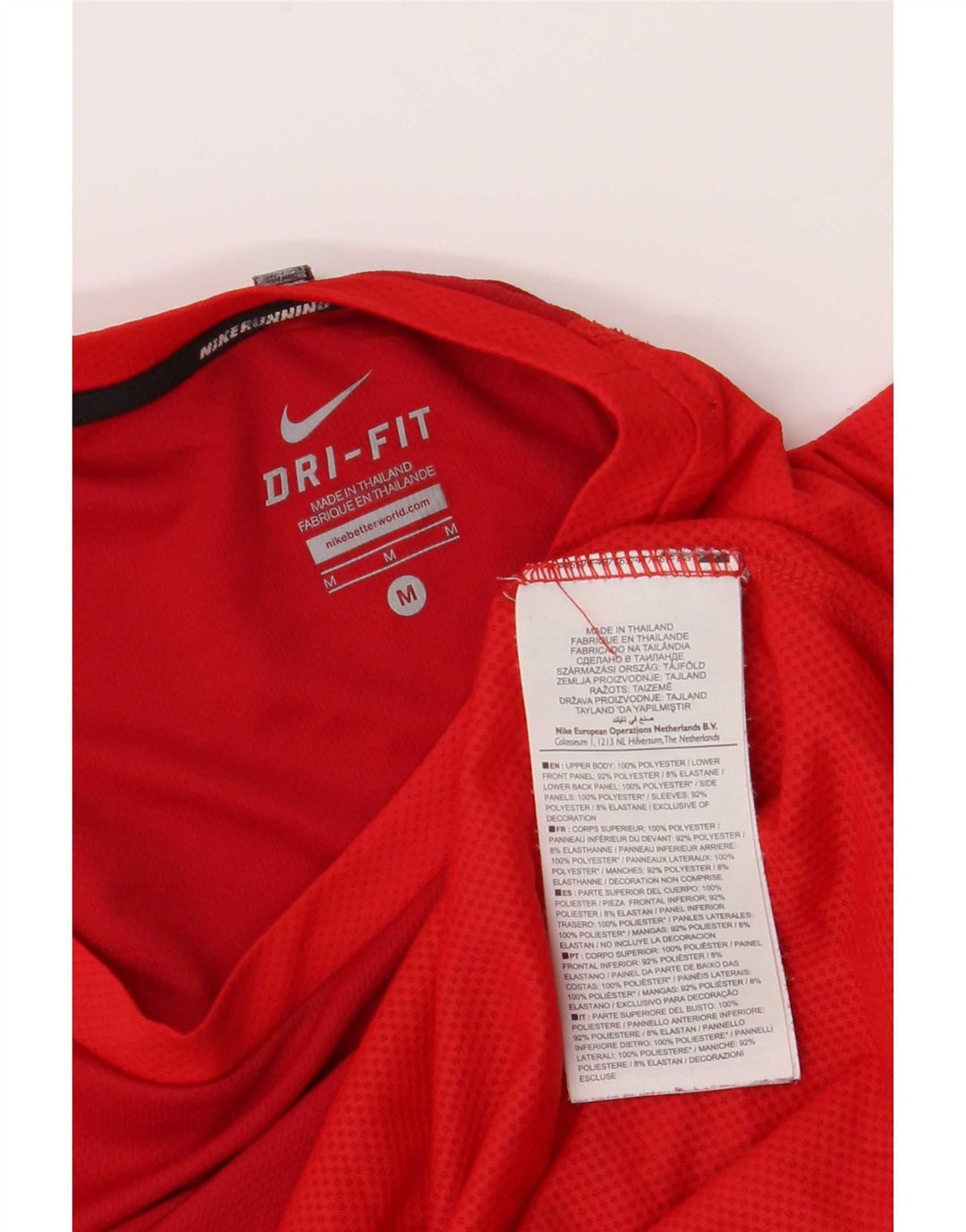Ανδρικό μπλουζάκι Nike Dri Fit Τοπ μεσαίου κόκκινου χρώματος πολυεστέρας