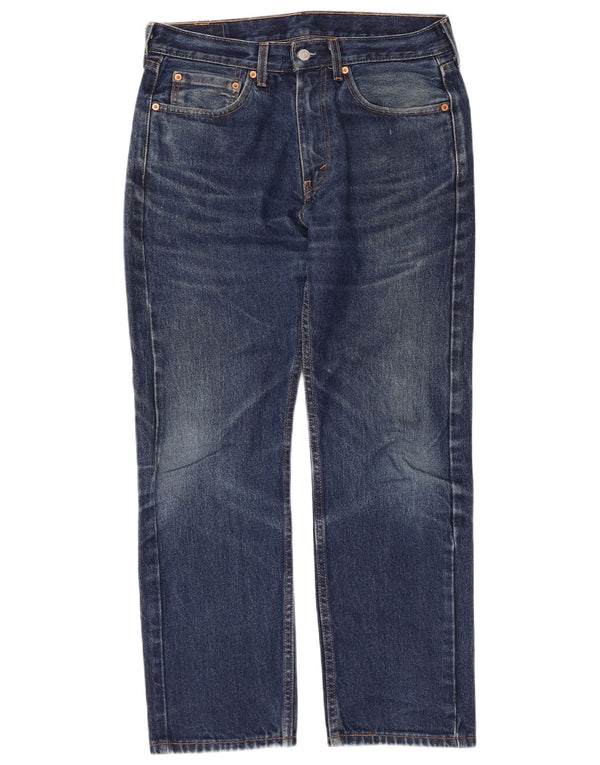 Levi's Mens 505 Straight Jeans W32 L29 Blue Cotton