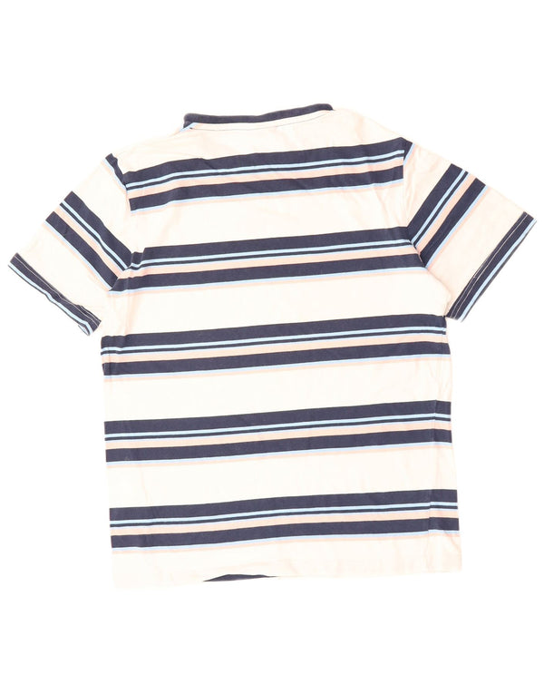 Γυναικείο γραφικό μπλουζάκι ELLESSE UK 16 μεγάλο λευκό ριγέ βαμβακερό