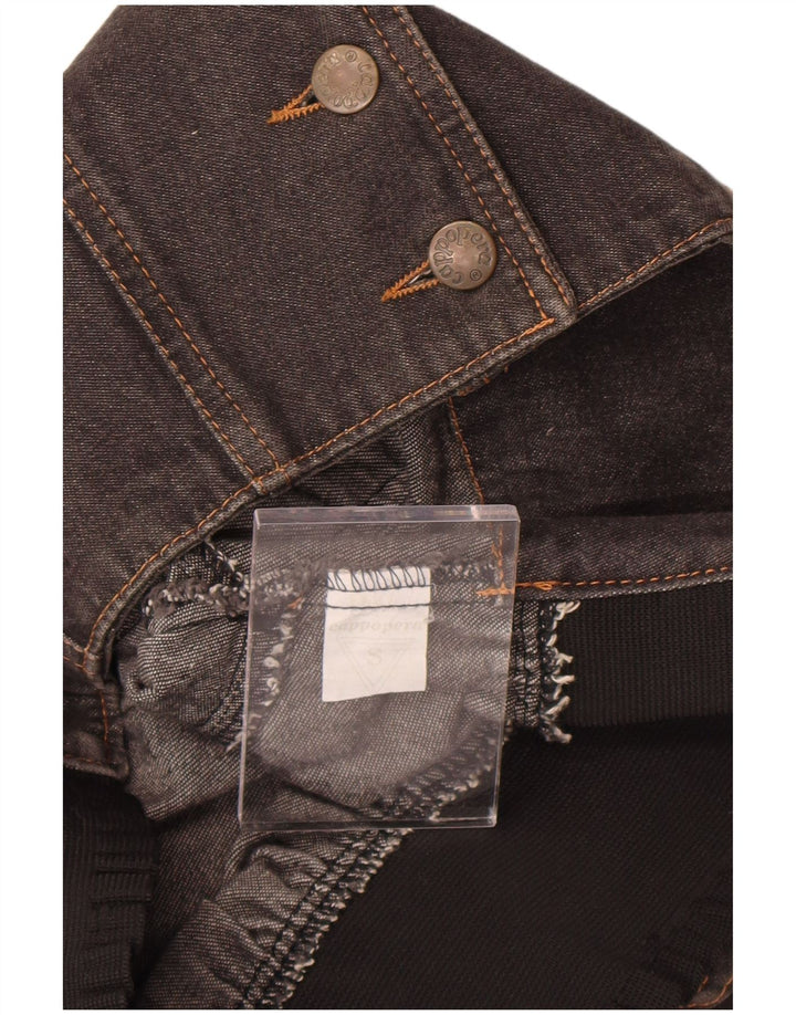 Cappopera Γυναικείο τζιν μπουφάν UK 10 Small Grey Floral Βαμβακερό
