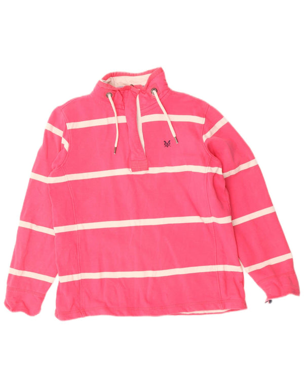 Crew Clothing Γυναικεία μπλούζα υπερμεγέθη Jumper UK 10 Small Pink ριγέ