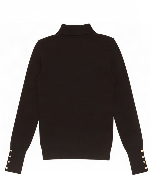 Zara Γυναικείο πουλόβερ με ρολό λαιμόκοψη UK 8 Small μαύρο