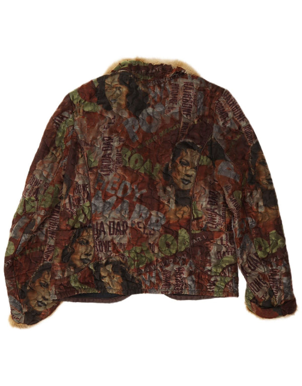 Vintage Γυναικείο τζάκετ με 3 κουμπιά γραφικά IT 42 Medium Πολύχρωμο
