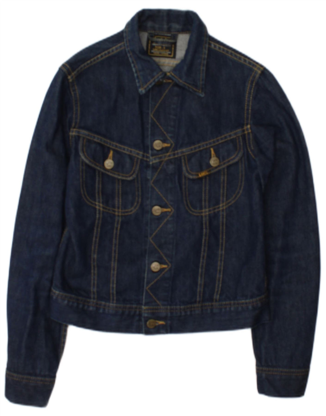 Lee Γυναικείο Τζιν Μπουφάν UK 10 Small Navy Blue Cotton