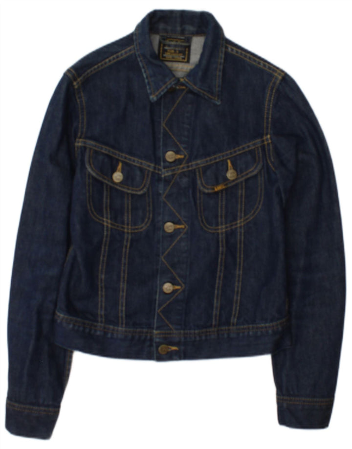 Lee Γυναικείο Τζιν Μπουφάν UK 10 Small Navy Blue Cotton