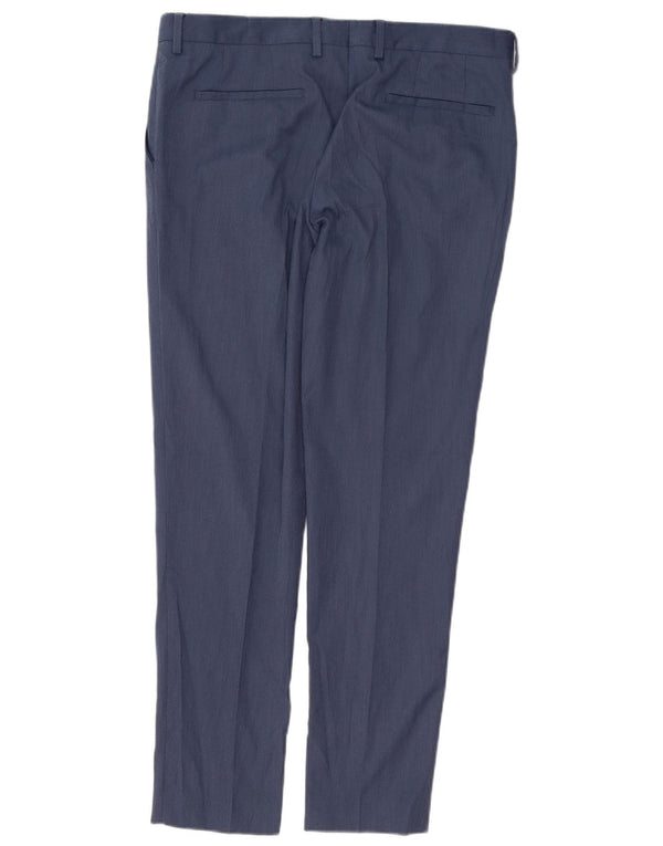 Zara Ανδρικό Slim παντελόνι Chino EU 44 Large W34 L31 Blue Polyester