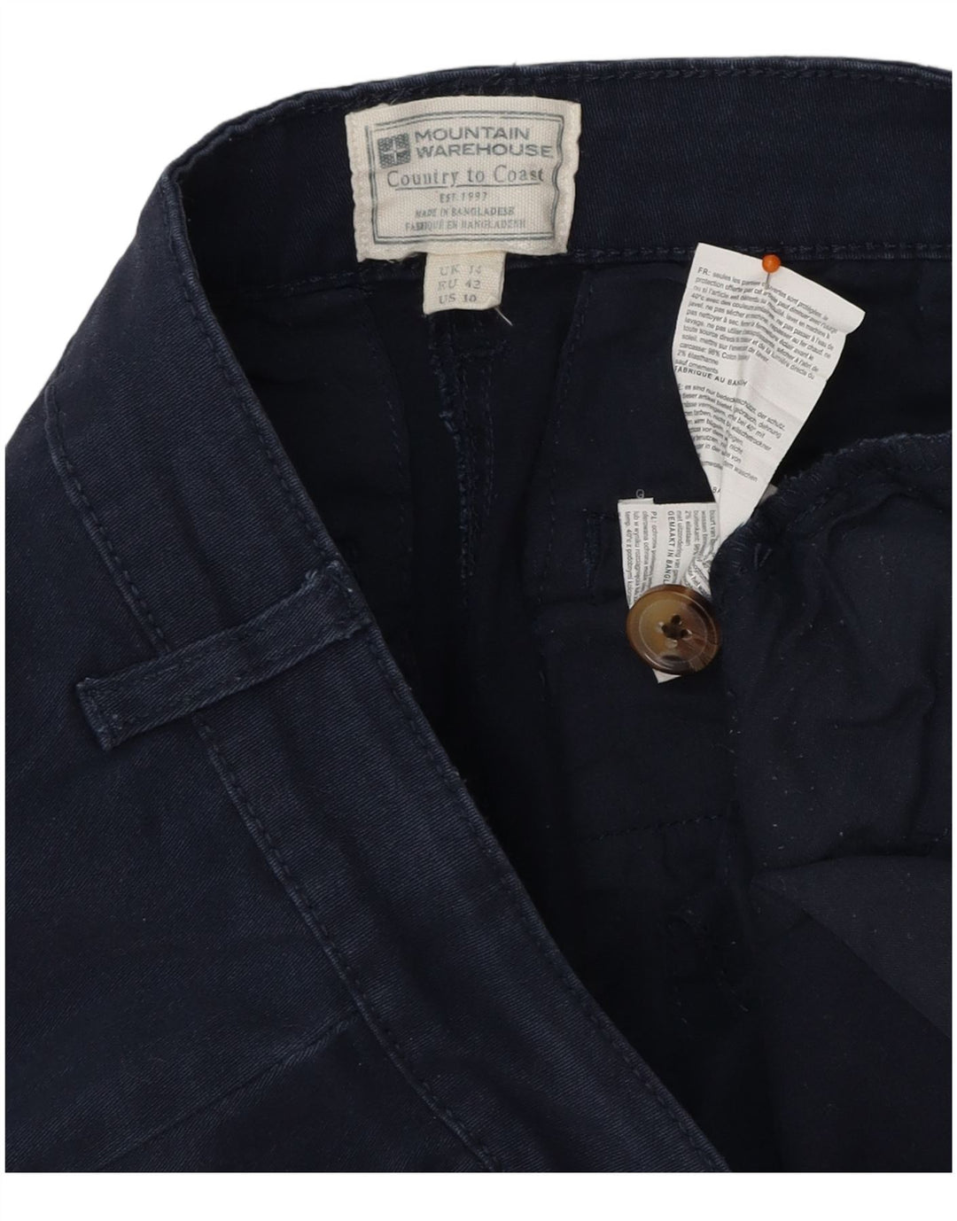 MOUNTAIN WAREHOUSE Γυναικείο σορτς Chino UK 14 Large W32 Navy Blue Cotton