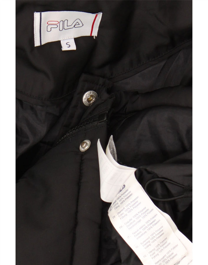 Ανδρικό μπουφάν FILA με κουκούλα UK 36 Small Black Colorblock Πολυεστέρας