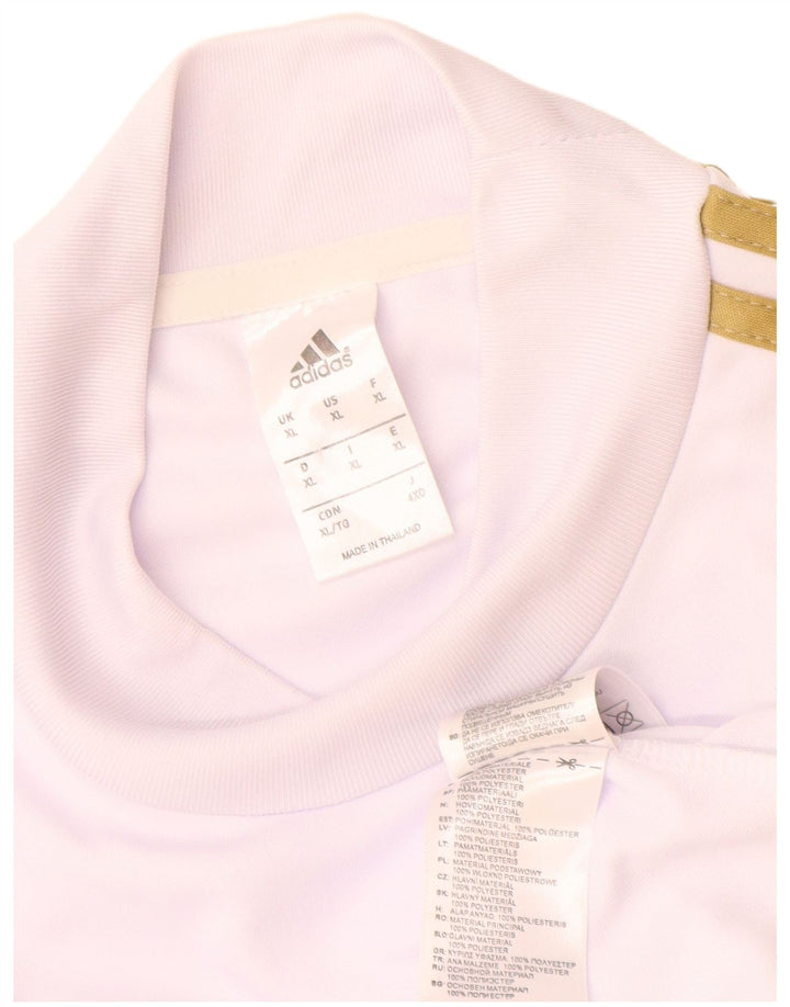 Ανδρικό Adidas Real Madrid Τοπ μακρυμάνικο XL Λευκός πολυεστέρας