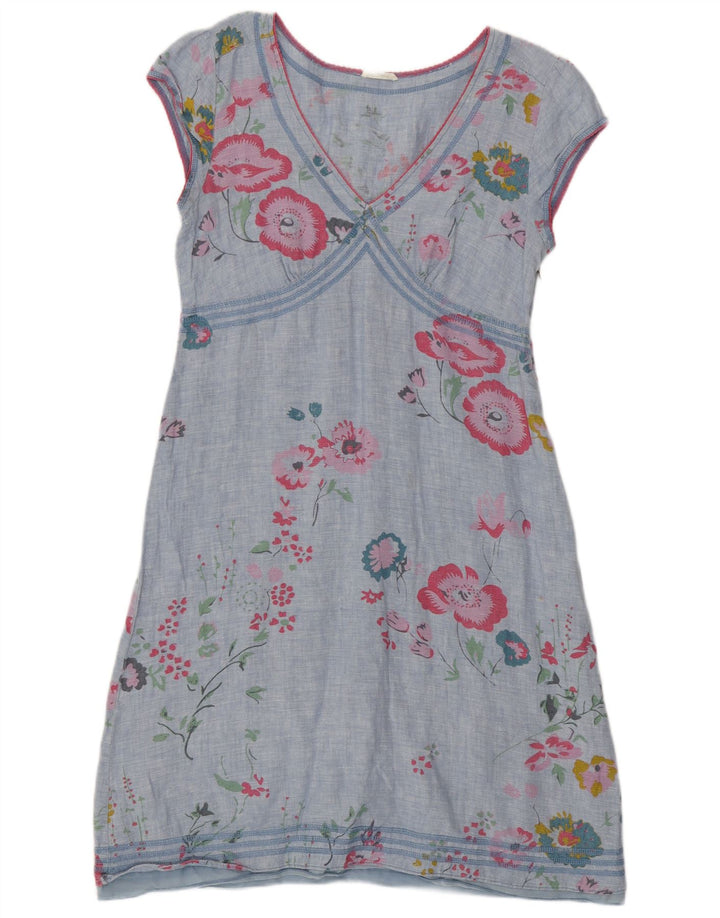White Stuff Γυναικείο φόρεμα A-Line UK 14 Medium Blue Floral Λινό