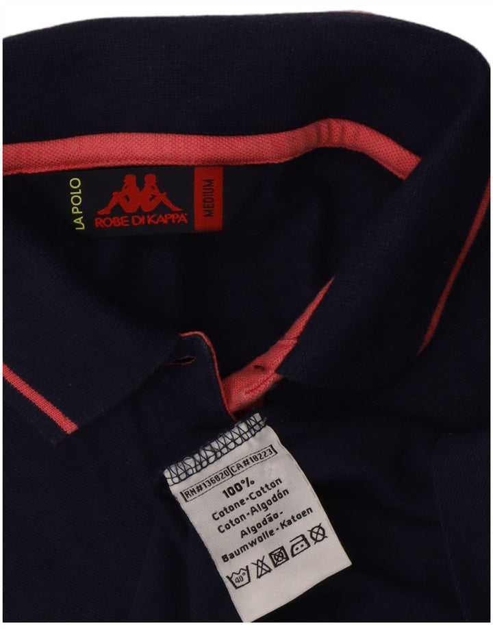 KAPPA Γυναικείο Πόλο Μπλουζάκι UK 12 Medium Navy Blue βαμβακερό