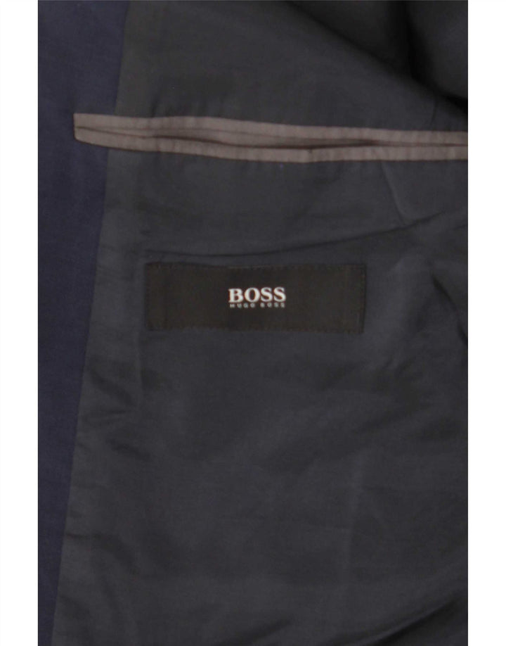 Hugo Boss Ανδρικό σακάκι μπλέιζερ με 2 κουμπιά EU 46 Small Navy Blue Virgin Wool