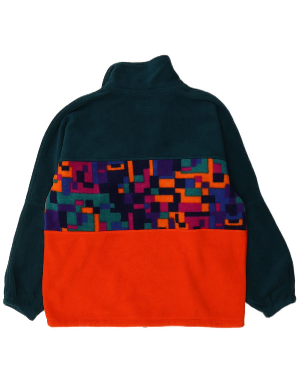 Polartec Ανδρικό φερμουάρ Fleece Jumper Μεγάλο Πράσινο Γεωμετρικό Πολυεστέρας