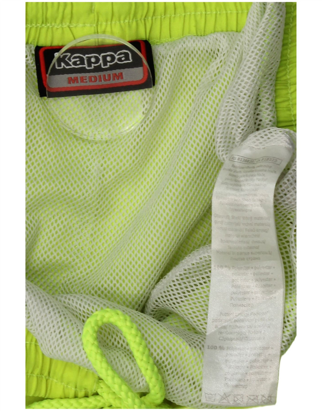 KAPPA Mens Graphic Sport Shorts Medium Green Polyester