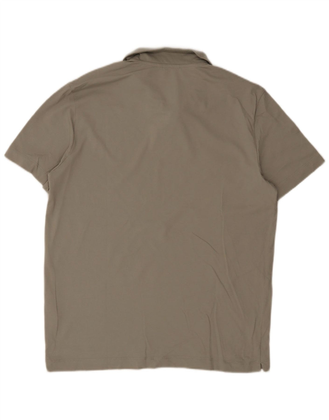 Ανδρικό μπλουζάκι πόλο Massimo Dutti XL Χακί βαμβακερό