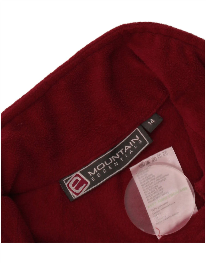 Mountain Essentials Γυναικείο φερμουάρ φλις λαιμόκοψη UK 14 μεγάλο κόκκινο πολυεστέρα