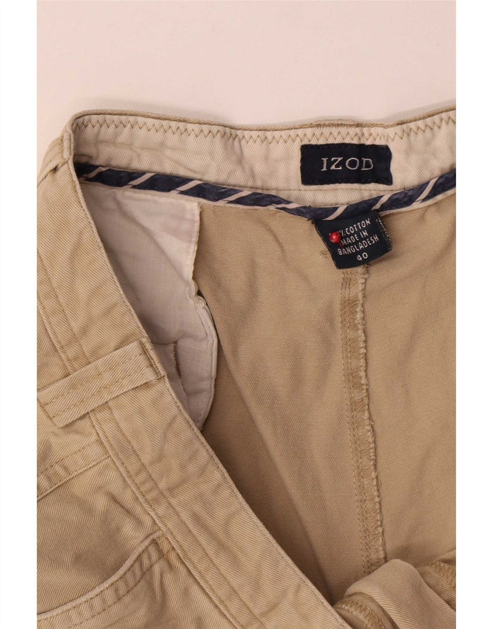 Izod Ανδρικό σορτς Cargo W40 XL Μπεζ βαμβακερό