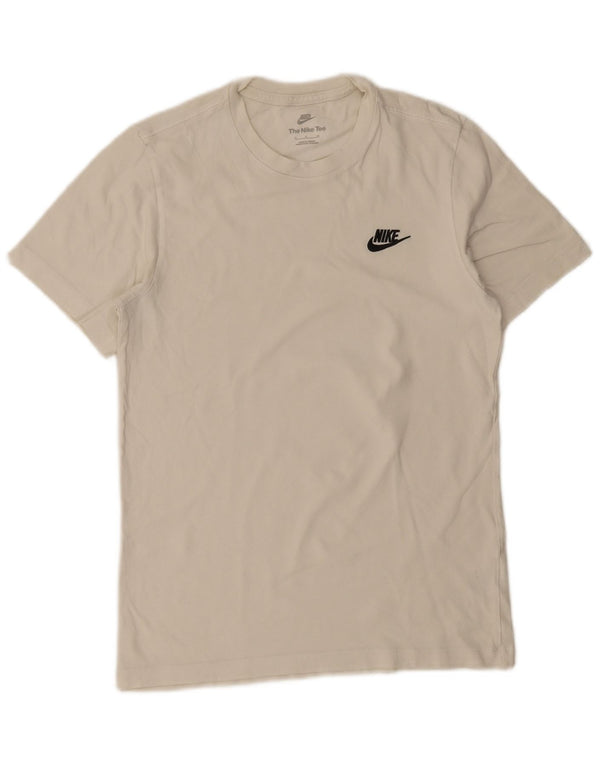 Ανδρικό μπλουζάκι Nike, μικρό λευκό βαμβακερό