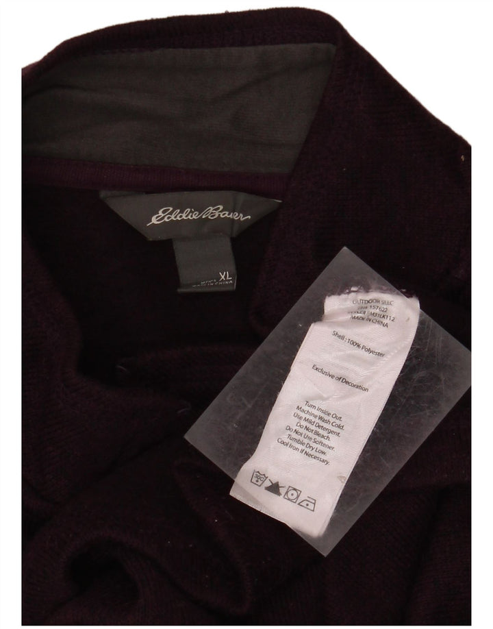 EDDIE BAUER Ανδρικό φούτερ με φερμουάρ Jumper XL Μωβ πολυεστέρας