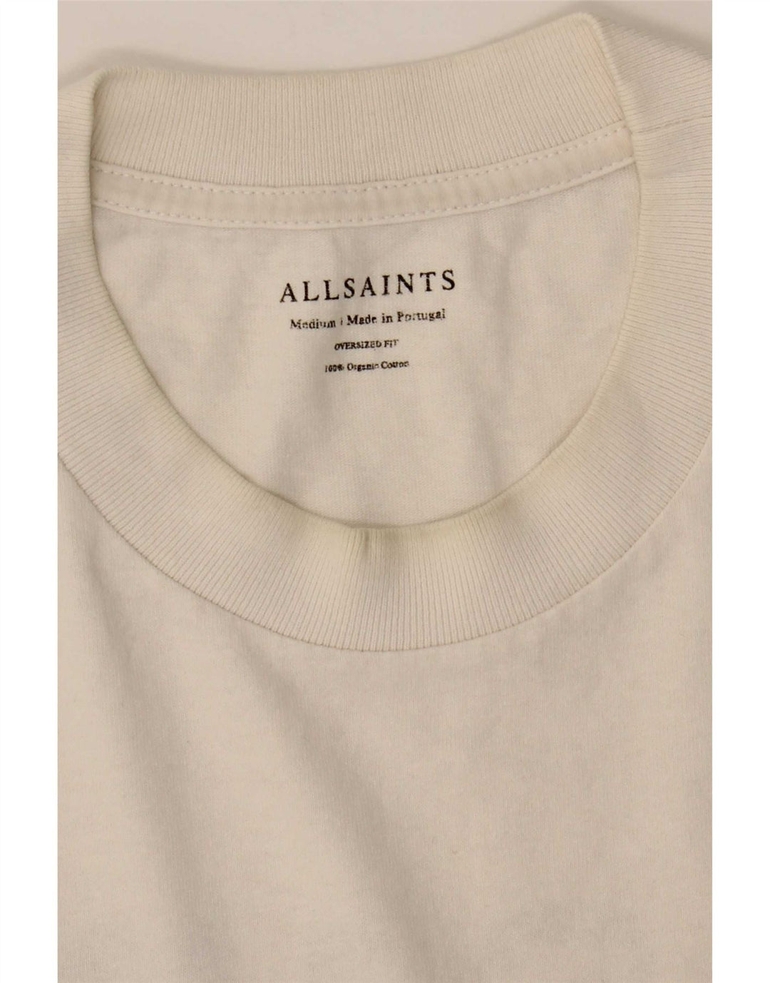 Ανδρικό μπλουζάκι All Saints Oversized γραφικό Μπλουζάκι από μεσαίο λευκό βαμβάκι
