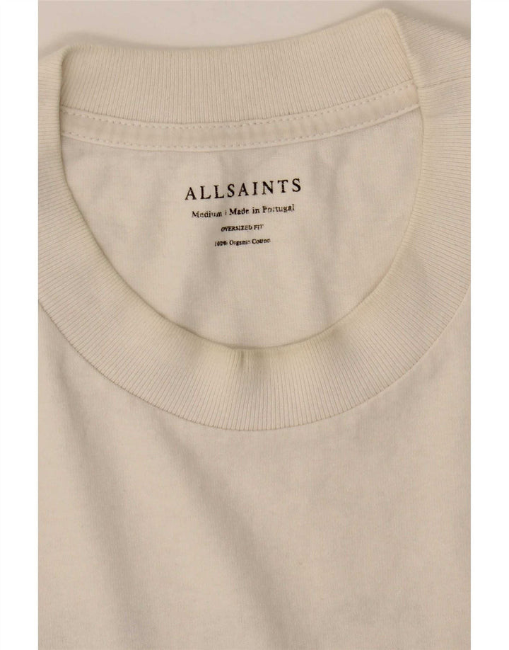 Ανδρικό μπλουζάκι All Saints Oversized γραφικό Μπλουζάκι από μεσαίο λευκό βαμβάκι