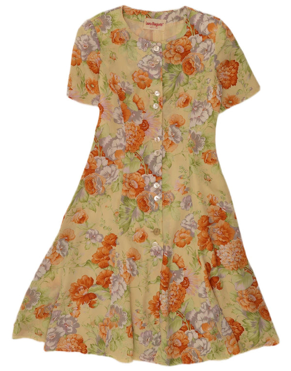 Laura Biagiotti Γυναικείο Maxi Φόρεμα UK 12 Medium πολύχρωμο Floral