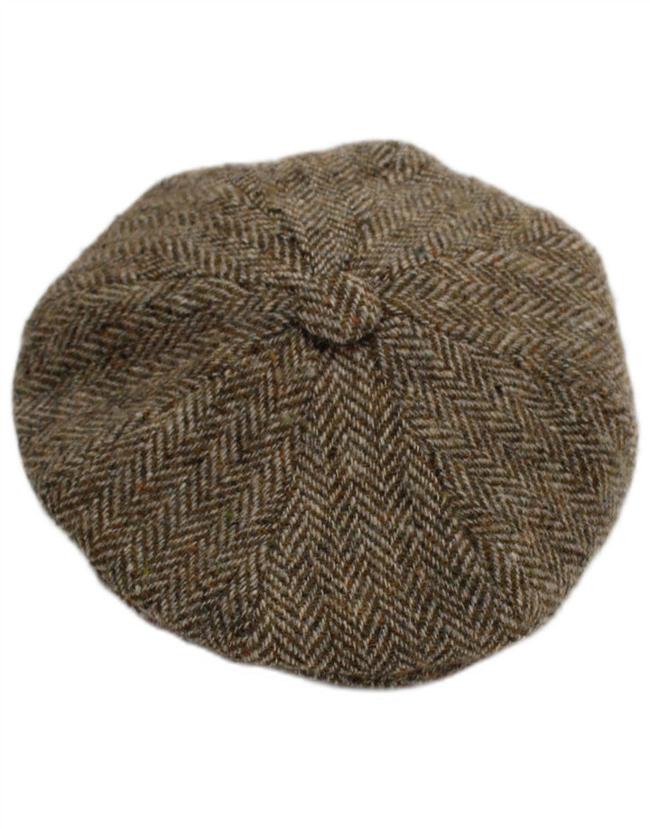Harris Tweed Ανδρικό Flat Cap Μικρό Γκρι Ψαροκόκκαλο New Wool Classic