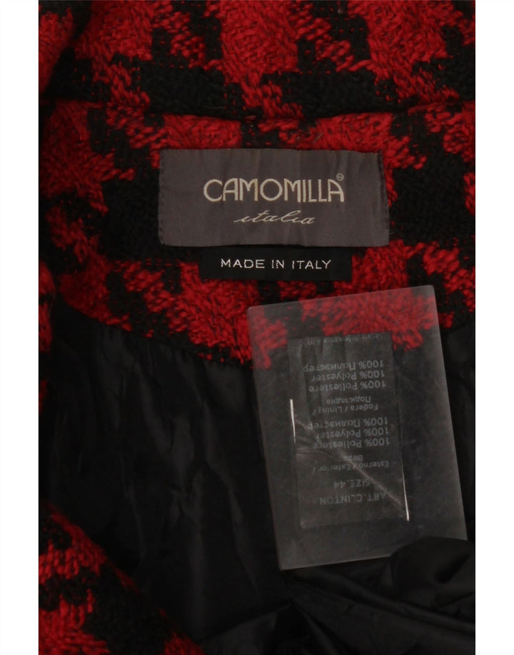 CAMOMILLA Γυναικείο Πανωφόρι IT 44 Medium Red Houndstooth Polyester