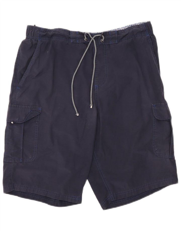 Ανδρικό σορτς κολύμβησης Marks & Spencer μεγάλο navy μπλε βαμβακερό