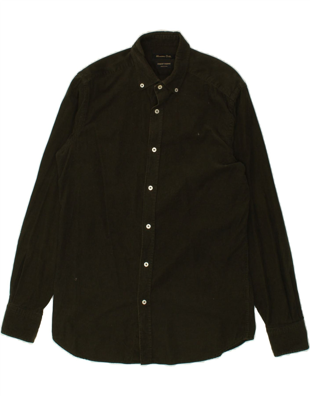 MASSIMO DUTTI Mens Shirt Small Green Cotton Vintage Massimo Dutti and Second-Hand Massimo Dutti from Messina Hembry 
