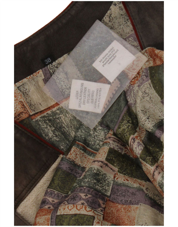 Γυναικείο γραφικό Suede Gilet VINTAGE μεσαίο πολύχρωμο χρώμα EU 38