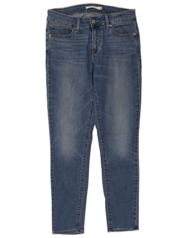 Levi's Womens 711 Skinny Jeans W26 L27 Blue Cotton