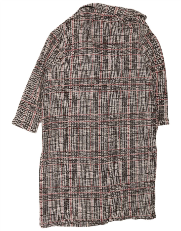 Marks & Spencer Γυναικείο πουλόβερ Longline Cardigan UK 22 3XL Grey Check