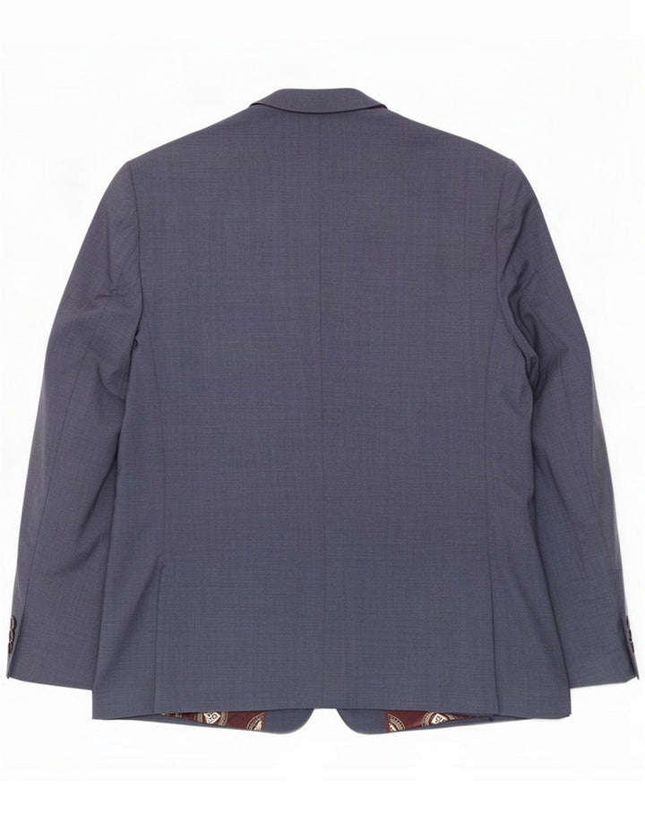 Ted Baker Mens 2 Button Blazer Jacket UK 44 2XL Blue Wool