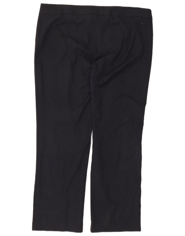 Marks & Spencer Γυναικείο ίσιο casual παντελόνι UK 22 3XL W44 L32 Navy Blue